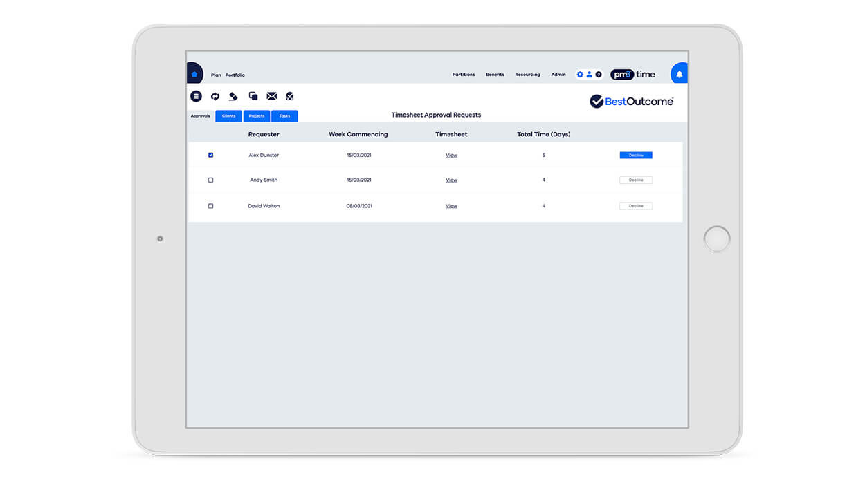 Simple Timesheet Approvals